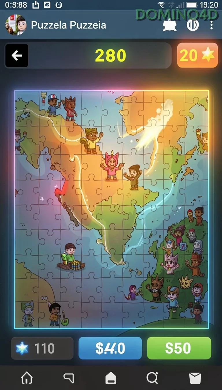 Cuplikan layar DORA77 — menu navigasi