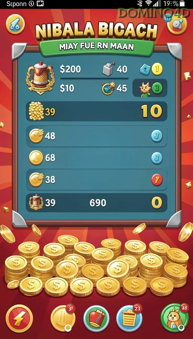 Cuplikan layar MPO666 — menu navigasi